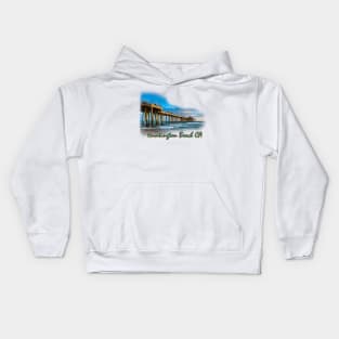 Huntington Beach Pier Kids Hoodie